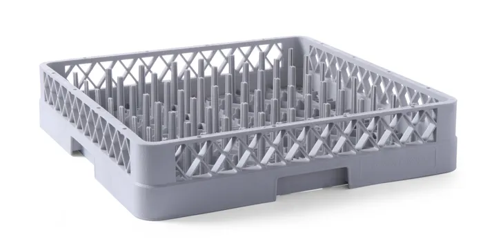 Panier à assiettes gris pour lave-vaisselle 500x500x(H)100 -  polypropylène