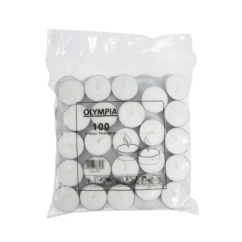 100 Bougies Chauffe-Plat 4 Heures Olympia - 40(Ø)mm