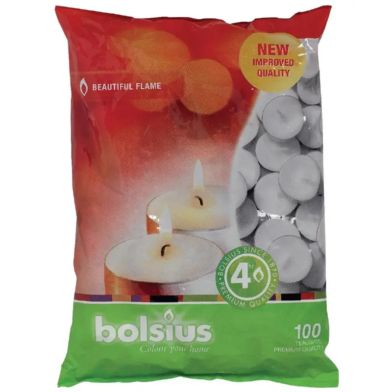 100 Bougies Chauffe Plats Bolsius 4 Heures - 40(Ø)mm