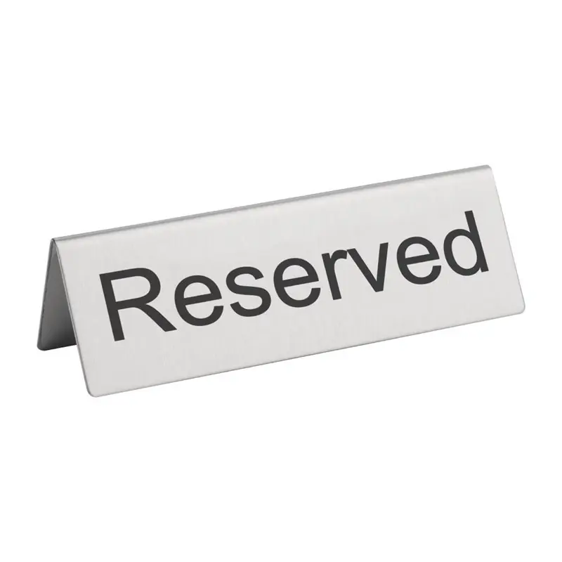 10 chevalets de table en acier inoxydable Réservé 35(H) x 120(L) x 38(P)mm