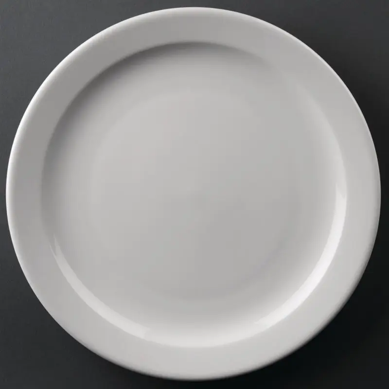 12 assiettes à bord étroit Olympia Athena 254mm