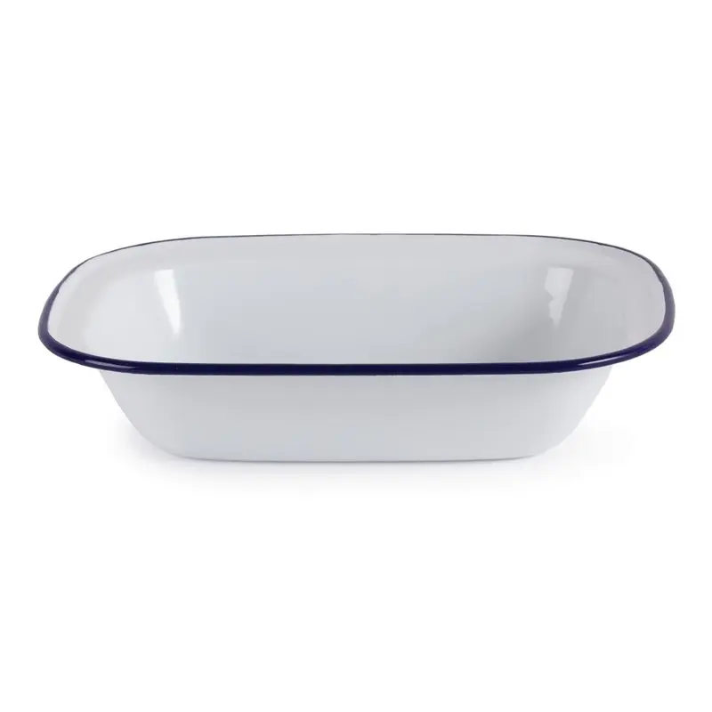 6 plats de service rectangulaires acier émaillé Olympia-280x190mm
