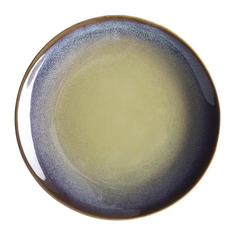 6 assiettes plates Olympia Birch aubergine 205mm