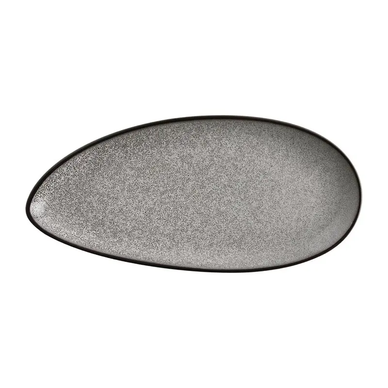 6 Assiettes feuille Olympia Mineral : 20(H) x 255(L) x 118(P)mm