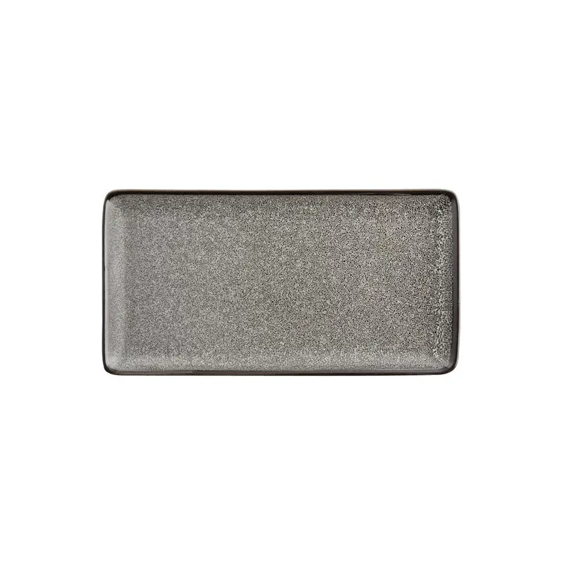 4 Assiettes rectangulaires Olympia Mineral : 20(H) x 228(L) x 120(P)mm