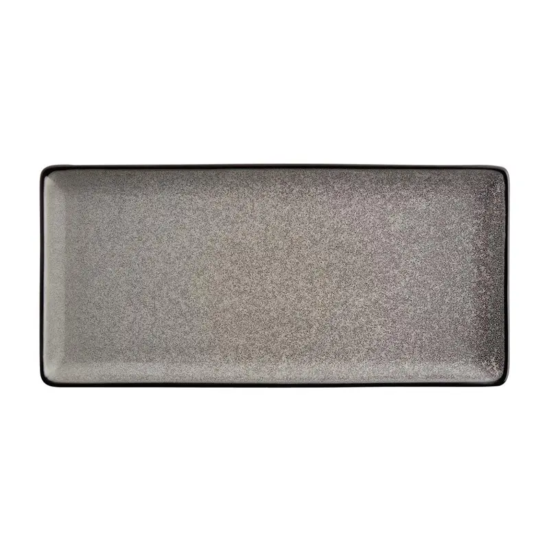 4 Assiettes rectangulaires Olympia Mineral : 23(H) x 334(L) x 160(P)mm