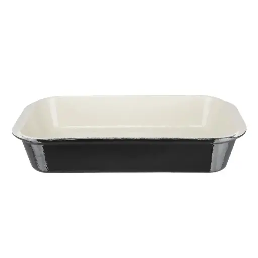 [U572] Plat à rôtir en fonte vogue noir 405x250x(h)70mm  - 5 litres - Compatible induction - 