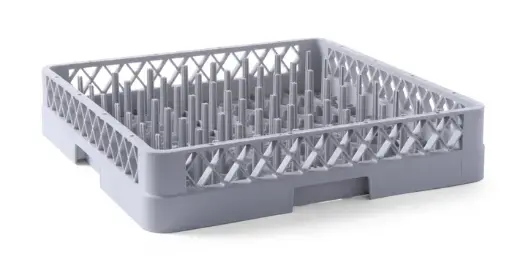 [K909] Panier à assiettes gris pour lave-vaisselle 500x500x(H)100 -  polypropylène
