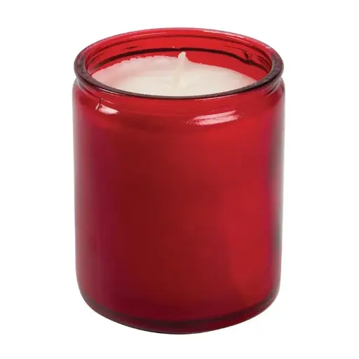 [GJ468] 8 Bougies-Verre Bolsius Starlight Rouges Durée de combustion 50 heures - 82(H)x 77(Ø)mm