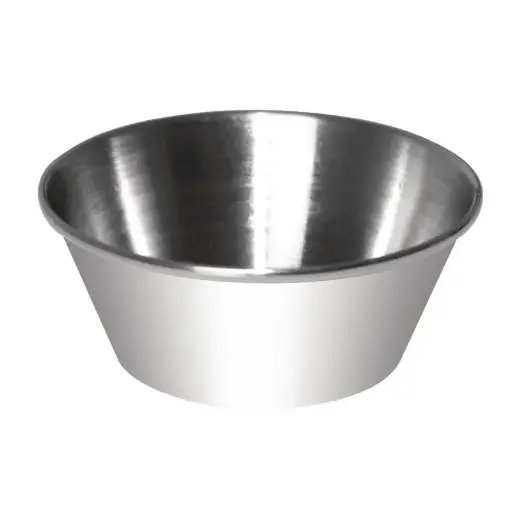 [GG877] 12 pots à sauce en acier inoxydable Olympia 45ml 