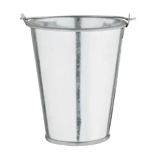 [DM209] Seau rond en acier galvanisé 120(H) x 95(Ø)mm. 485 ml Olympia