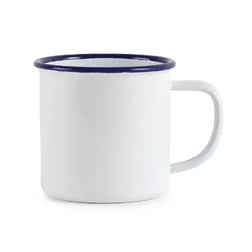 [GM516] 6 mugs en acier émaillé Olympia : 80(H) x 92(Ø)mm x 114(L)mm