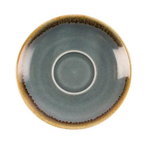 [GP345] 6 Soucoupe Couleur Océan Olympia Kiln Ø115mm