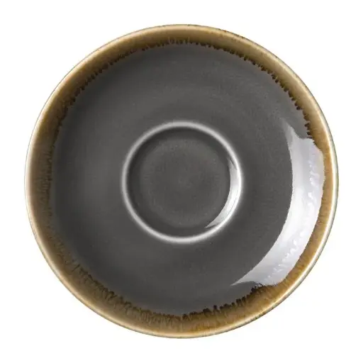 [HC389] 6 Soucoupe Couleur Grise Olympia Kiln Ø115mm