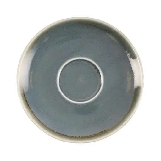 [GP347] 6 Soucoupe Couleur Océan Olympia Kiln Ø140mm 