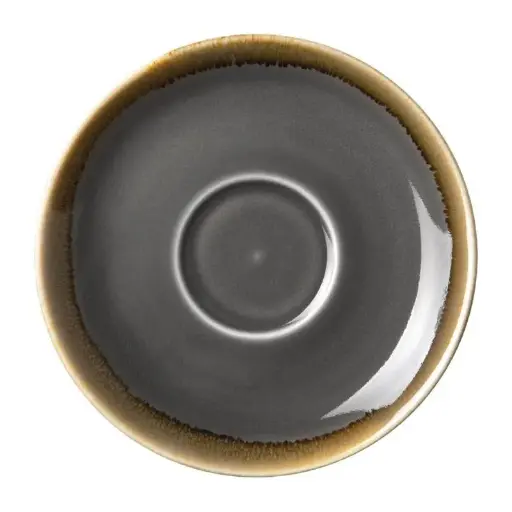 [HC391] 6 Soucoupe Couleur Grise Olympia Kiln Ø140mm