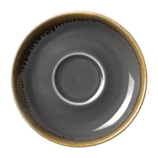 [HC393] 6 Soucoupe Couleur Grise Olympia Kiln Ø160mm 