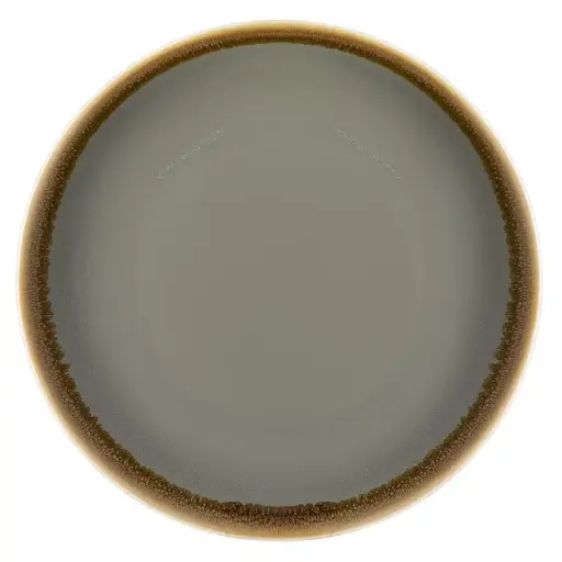 [HC387] 6 Assiettes plates rondes Kiln Olympia grises 230mm