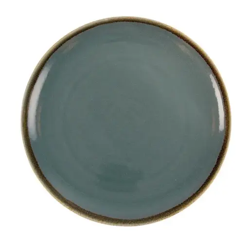 [GP465] 4 Assiettes plates rondes Kiln Olympia océan 280mm