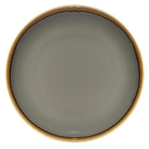 [HC386] 4 Assiettes plates rondes Kiln Olympia grises 280mm