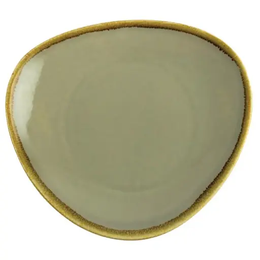 4 Assiettes triangulaires Olympia Kiln mousse 280mm